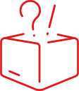 箱から？！が飛び出すアイコン